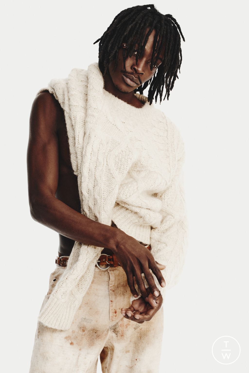 Fashion Week Paris Fall/Winter 2025 look 5 de la collection Isabel Marant menswear