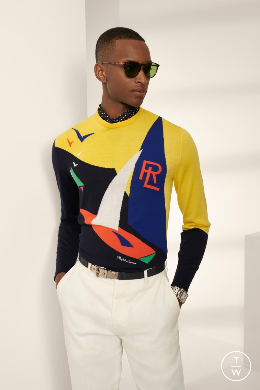 Fashion Week Milan Spring/Summer 2020 look 5 from the Ralph Lauren Purple Label collection 男装