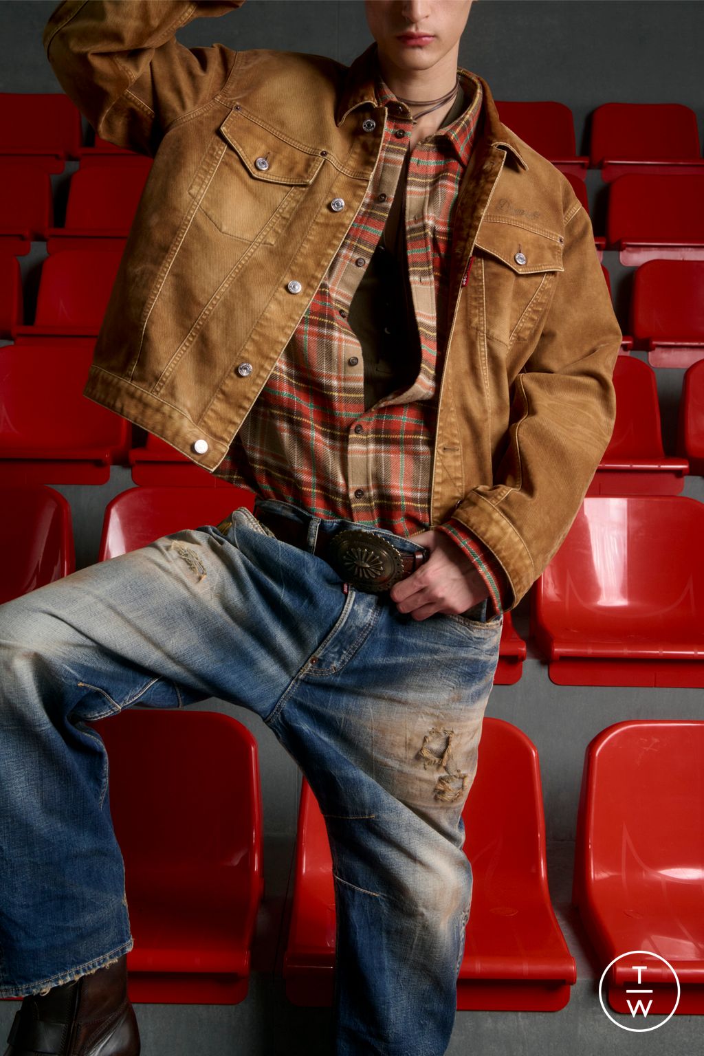 Fashion Week Milan Pre-Fall 2026 look 6 from the Dsquared2 collection 男装
