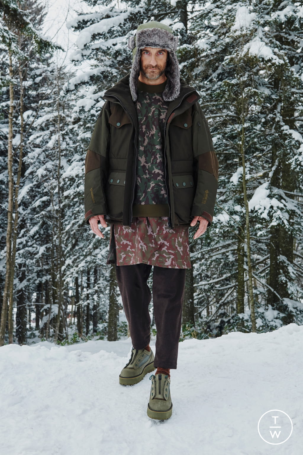Fashion Week Paris Fall/Winter 2021 look 6 from the White Mountaineering collection menswear
