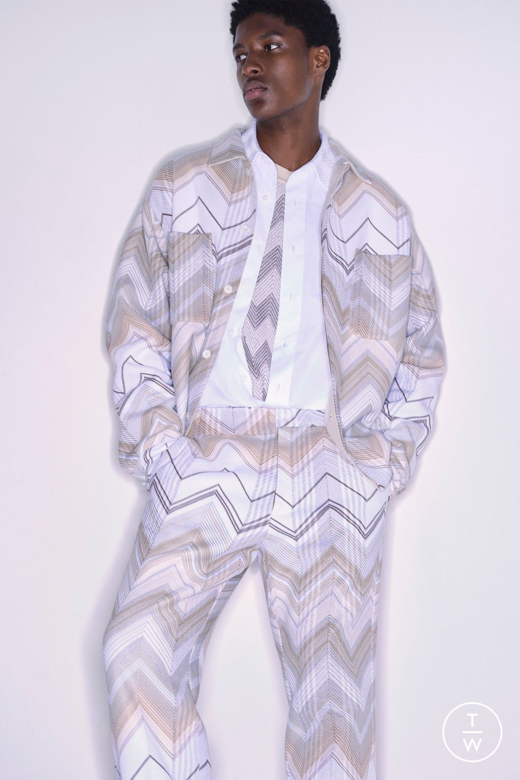 Fashion Week Milan Spring/Summer 2024 look 6 from the Missoni collection menswear
