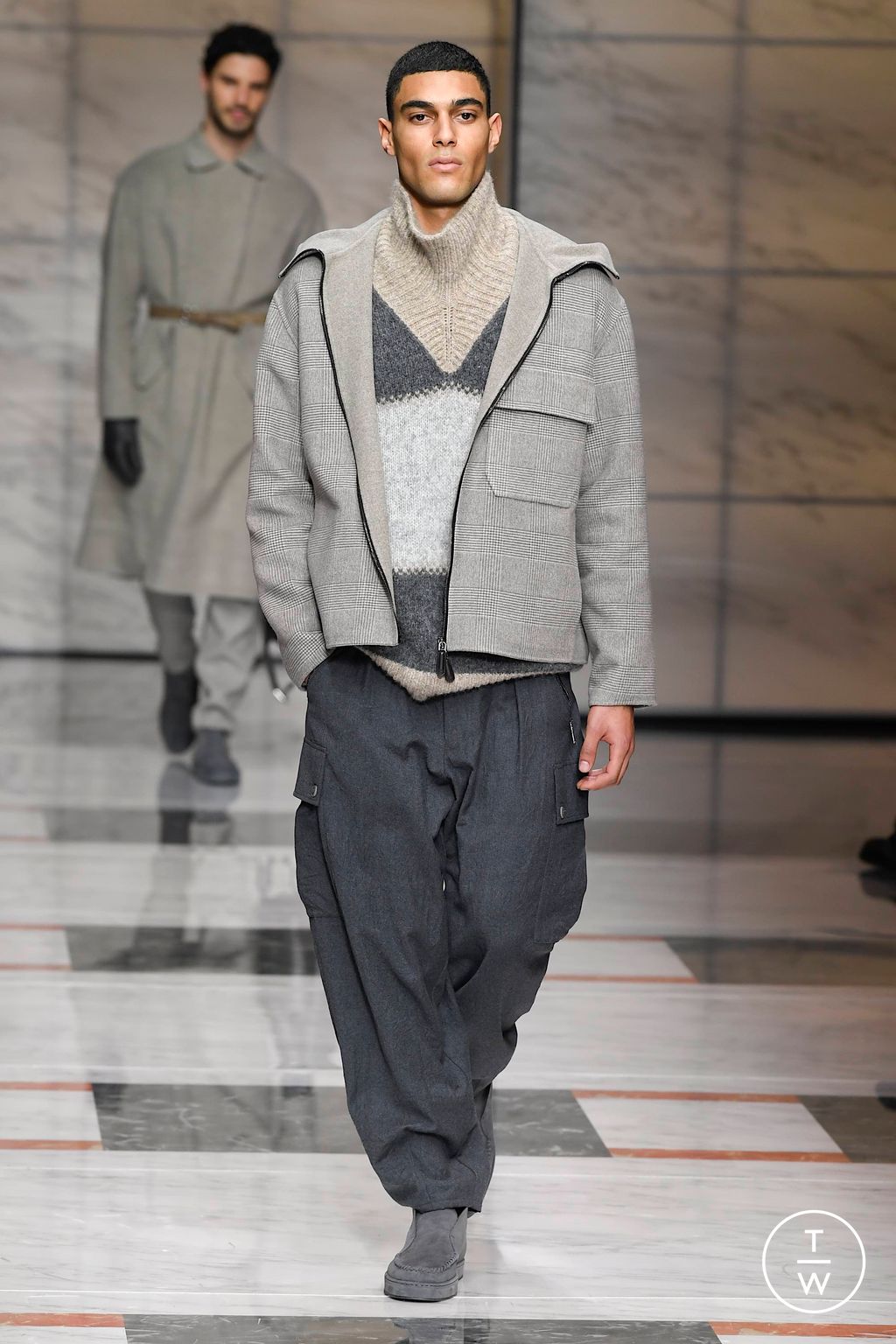 Fashion Week Milan Fall/Winter 2023 look 19 from the Giorgio Armani collection menswear
