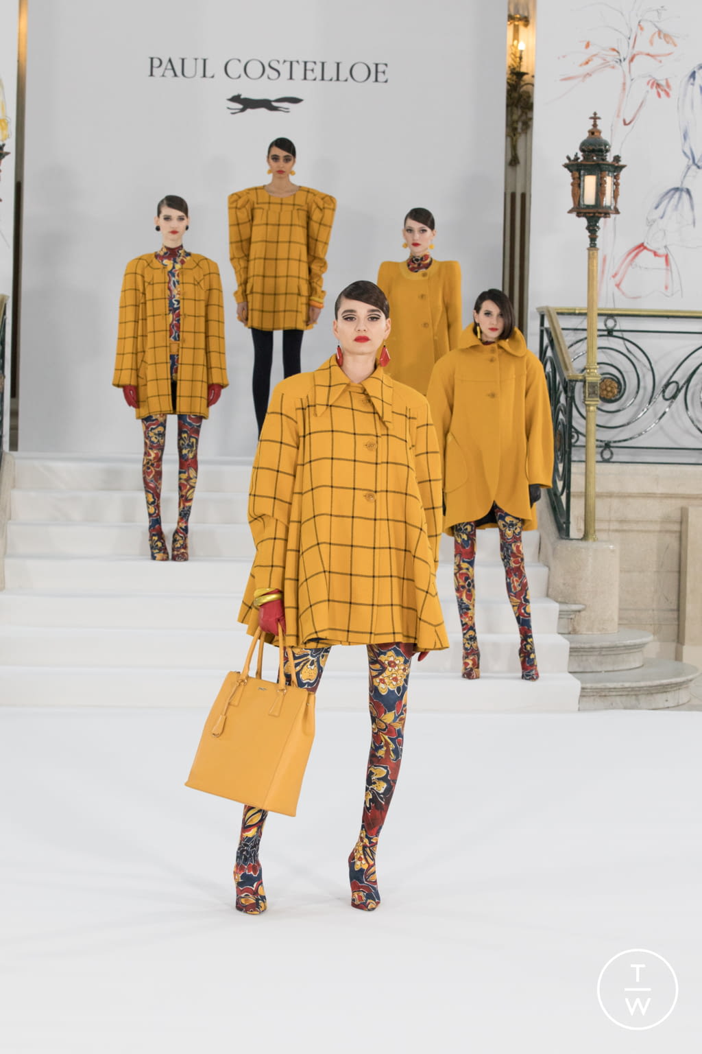 Fashion Week London Fall/Winter 2021 look 1 from the Paul Costelloe collection womenswear