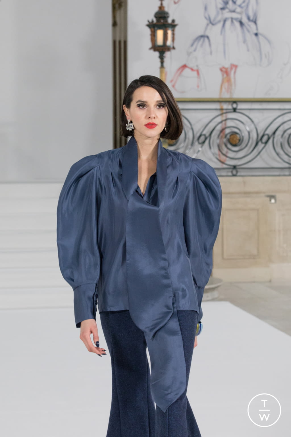 Fashion Week London Fall/Winter 2021 look 26 from the Paul Costelloe collection womenswear