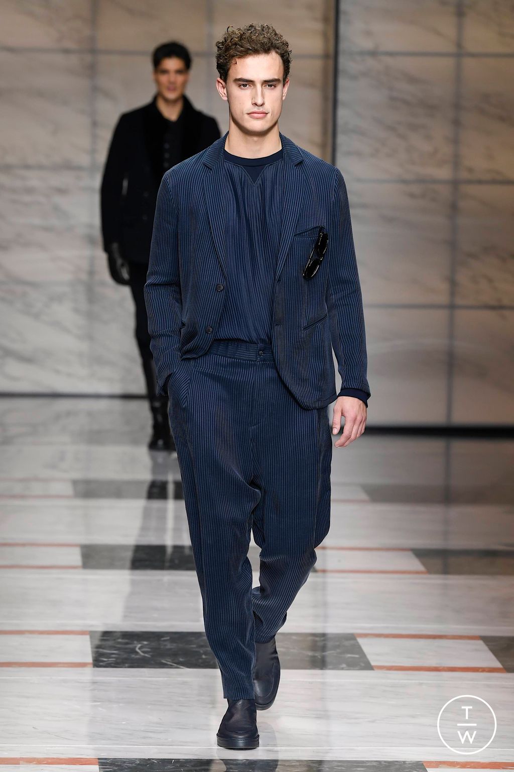 Fashion Week Milan Fall/Winter 2023 look 58 from the Giorgio Armani collection menswear