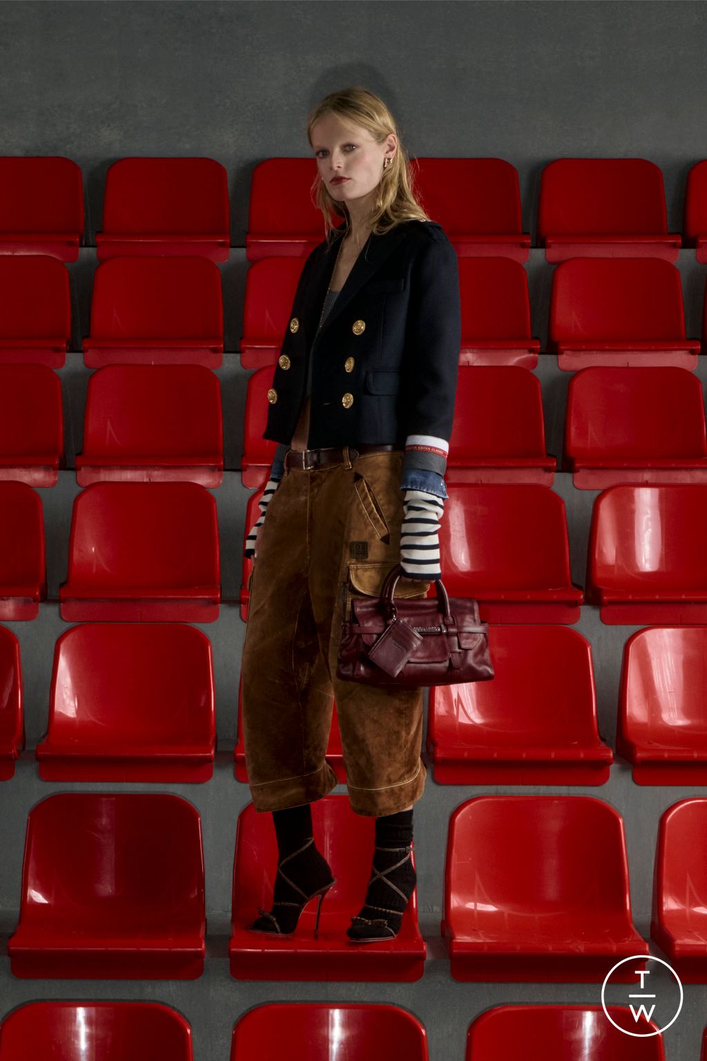 Fashion Week Milan Pre-Fall 2026 look 7 from the Dsquared2 collection womenswear