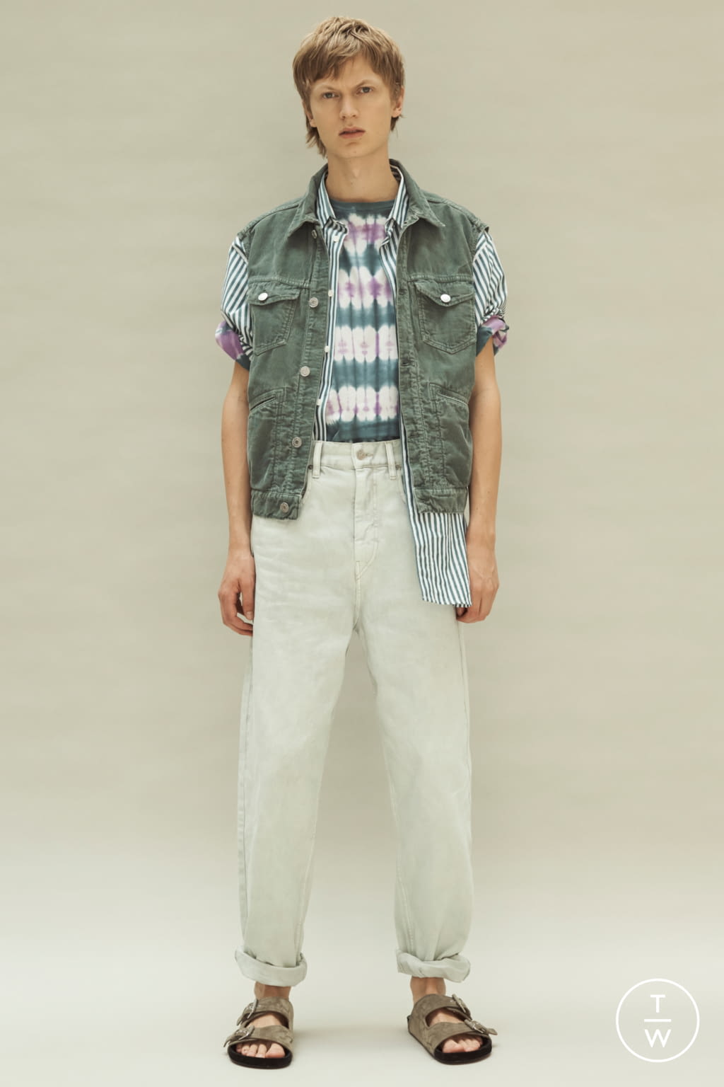 Fashion Week Paris Spring/Summer 2020 look 7 from the Isabel Marant collection menswear