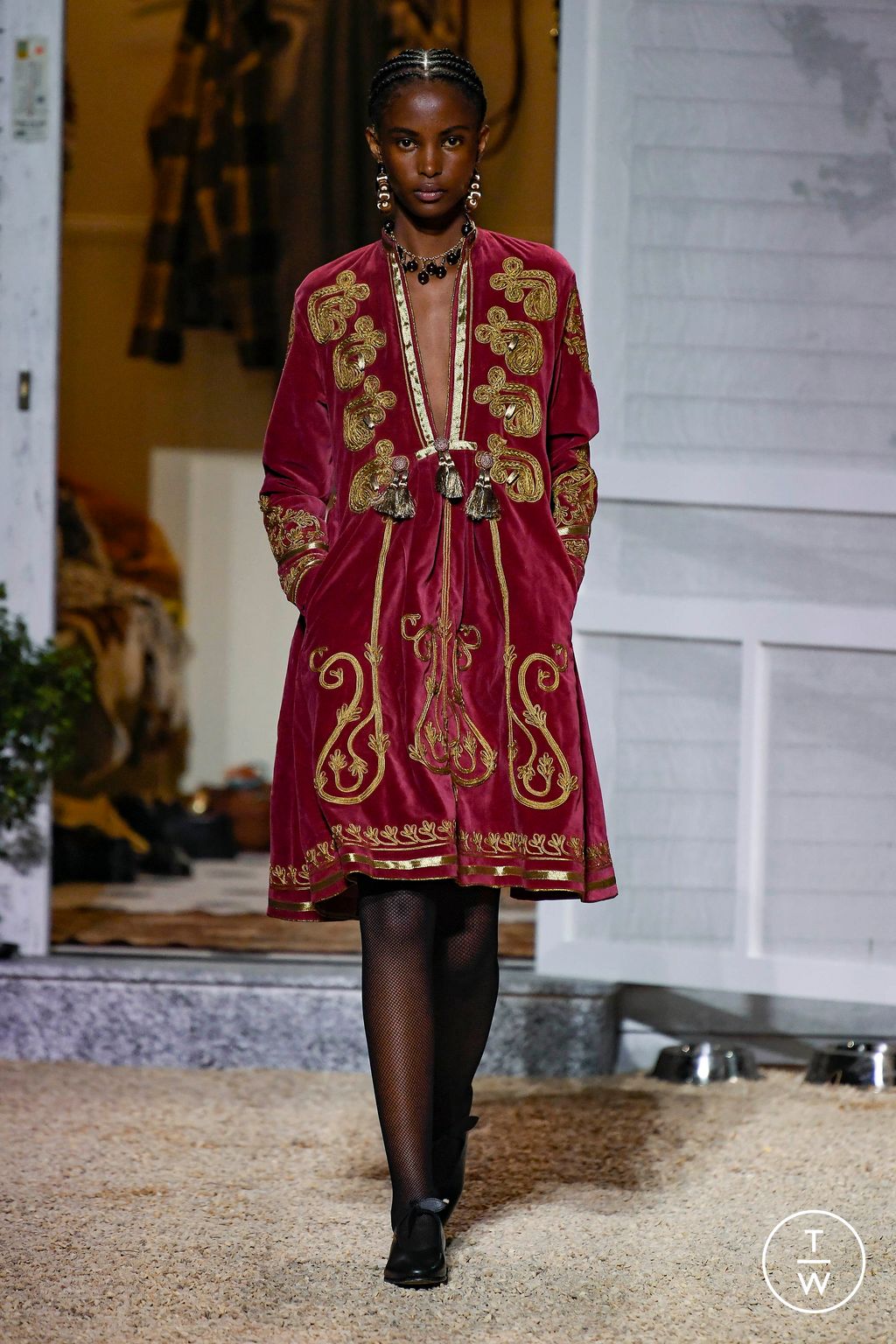 Fashion Week Paris Fall/Winter 2023 look 16 de la collection Bode menswear