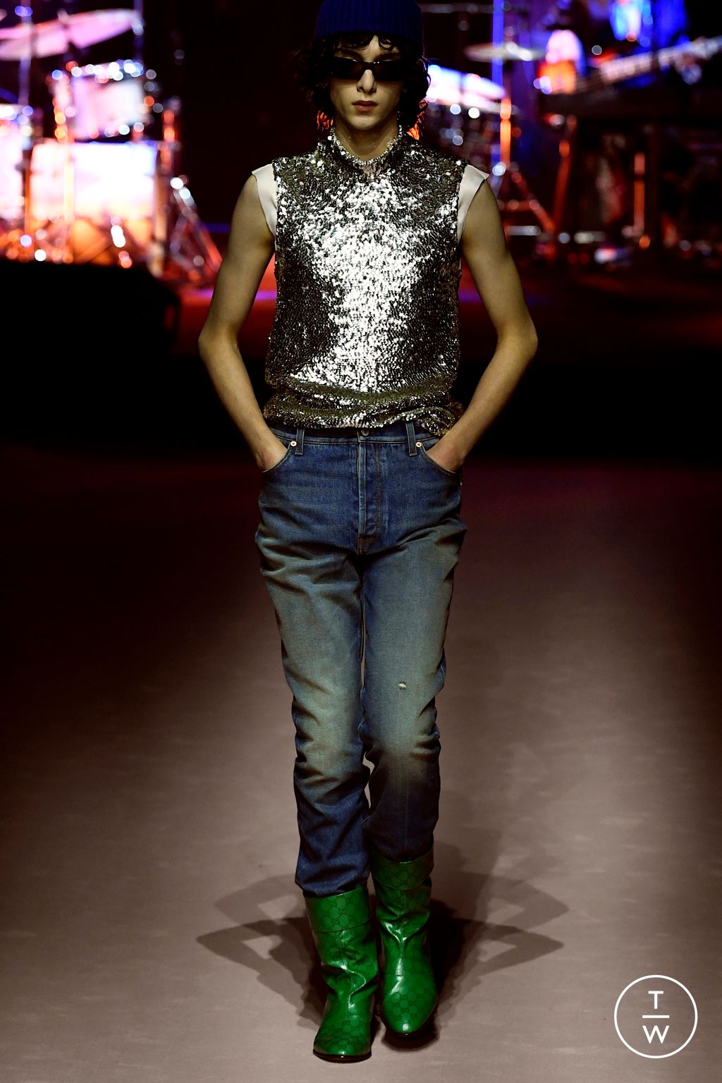 Fashion Week Milan Fall/Winter 2023 look 46 from the Gucci collection 男装