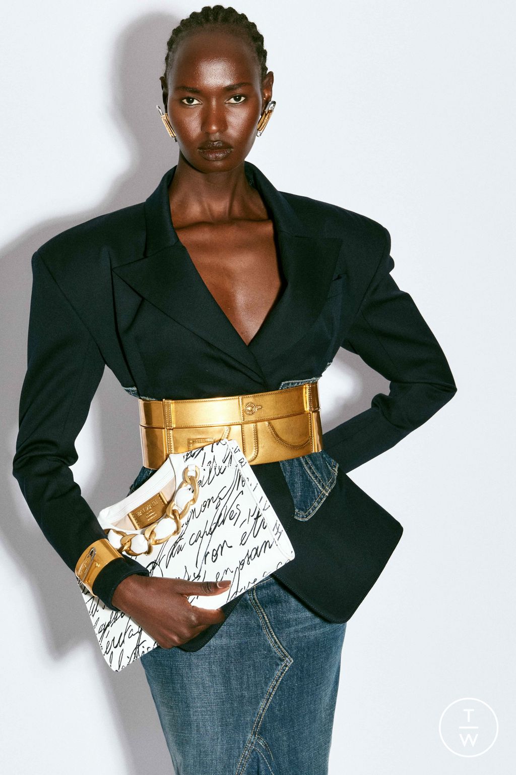 Fashion Week Paris Resort 2025 look 8 from the Balmain collection 女装