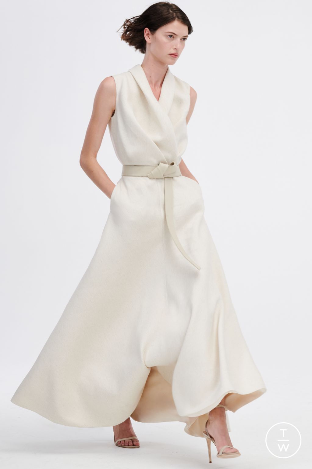 Fashion Week New York Pre-Fall 2024 look 8 from the Brandon Maxwell collection womenswear