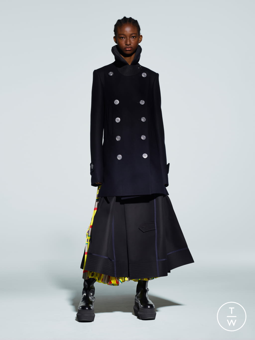 Fashion Week Paris Pre-Fall 2021 look 8 from the Sacai collection 女装