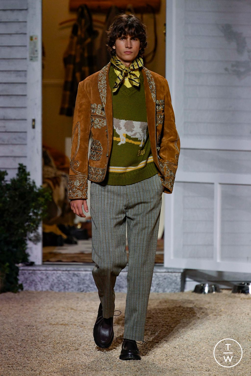 Fashion Week Paris Fall/Winter 2023 look 41 from the Bode collection menswear