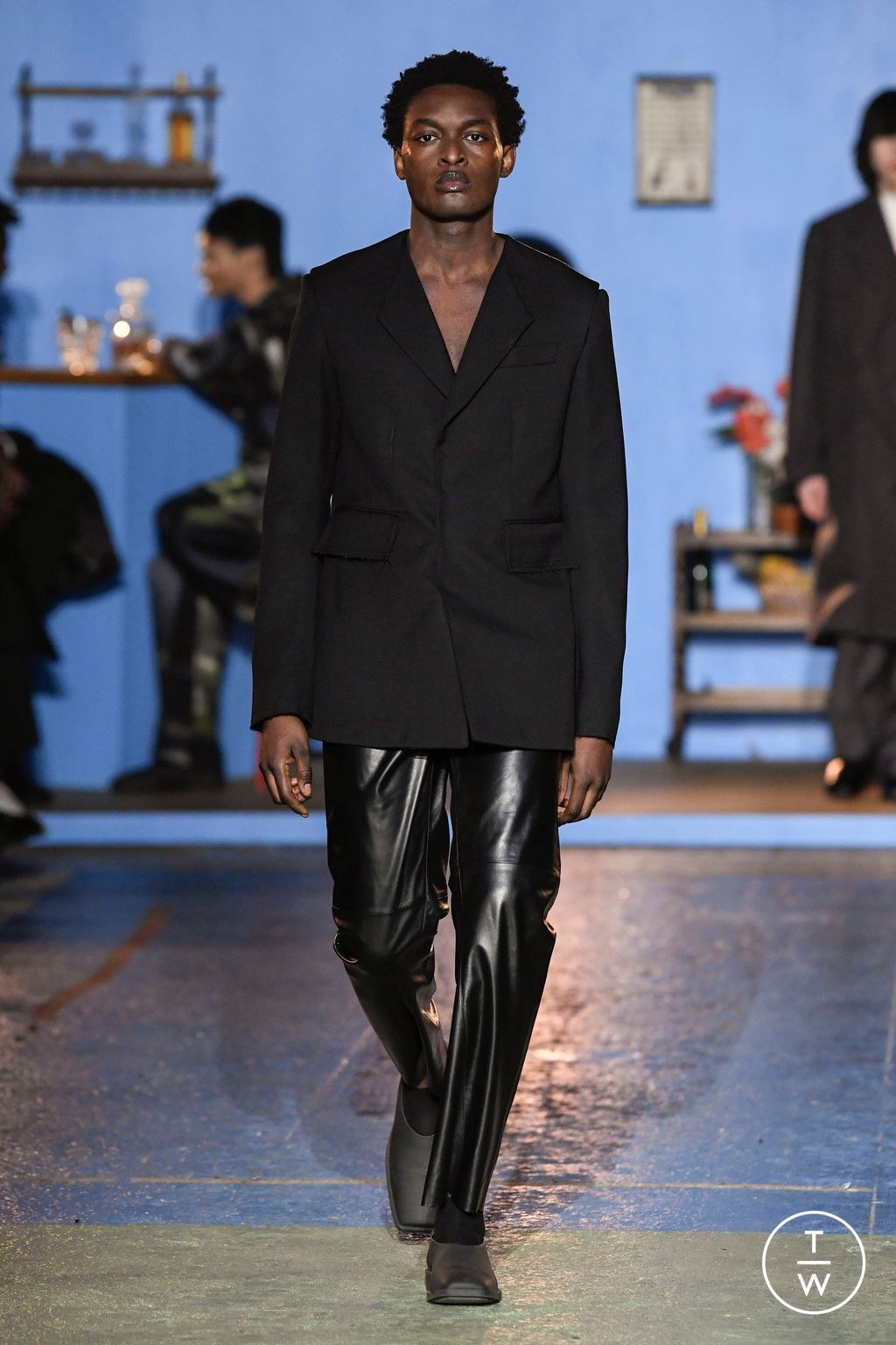 Fashion Week Paris Fall/Winter 2023 look 5 from the Bianca Saunders collection menswear