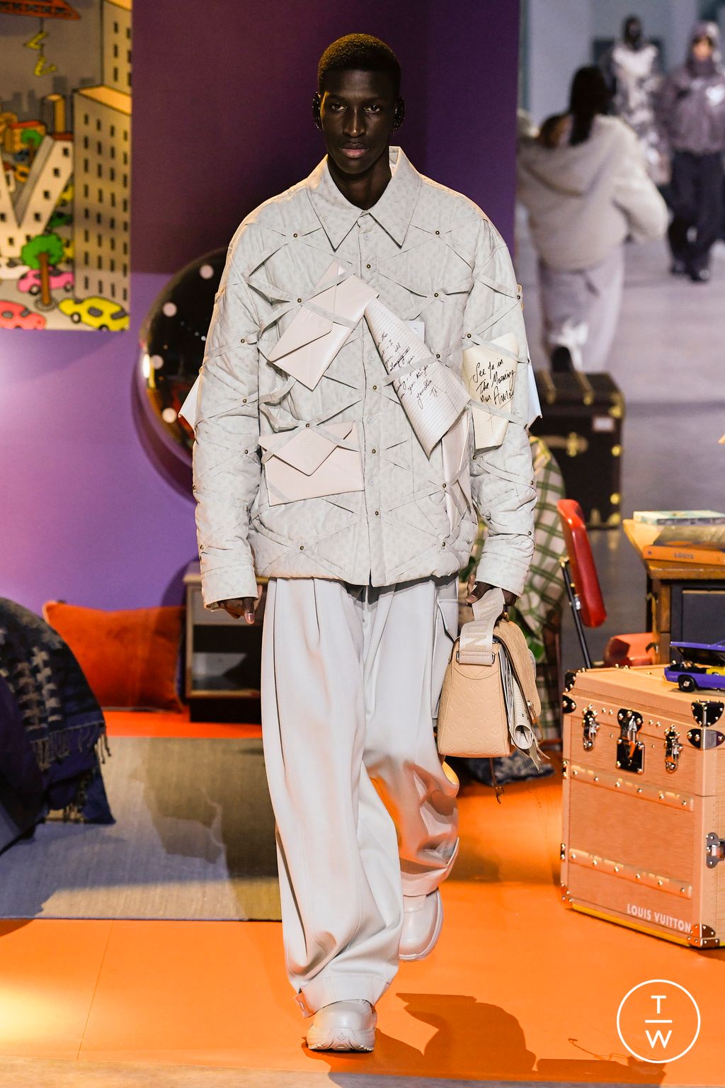 Fashion Week Paris Fall/Winter 2023 look 27 from the Louis Vuitton collection menswear
