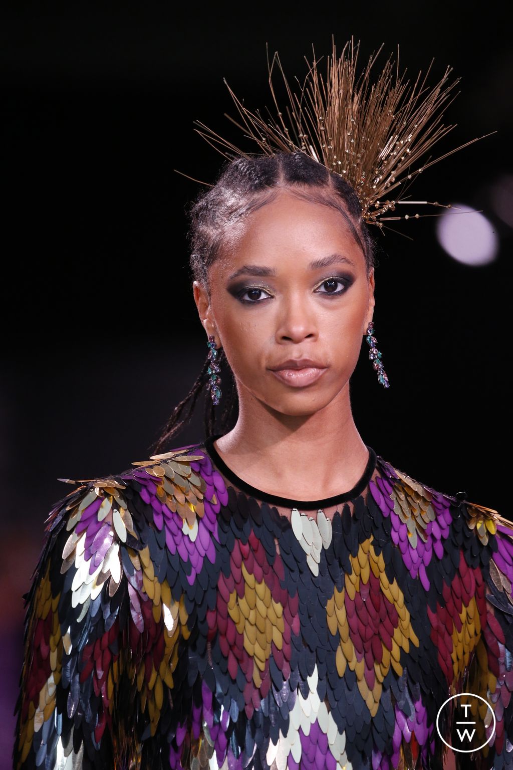 Fashion Week New York Fall/Winter 2023 look 19 from the Naeem Khan collection womenswear accessories