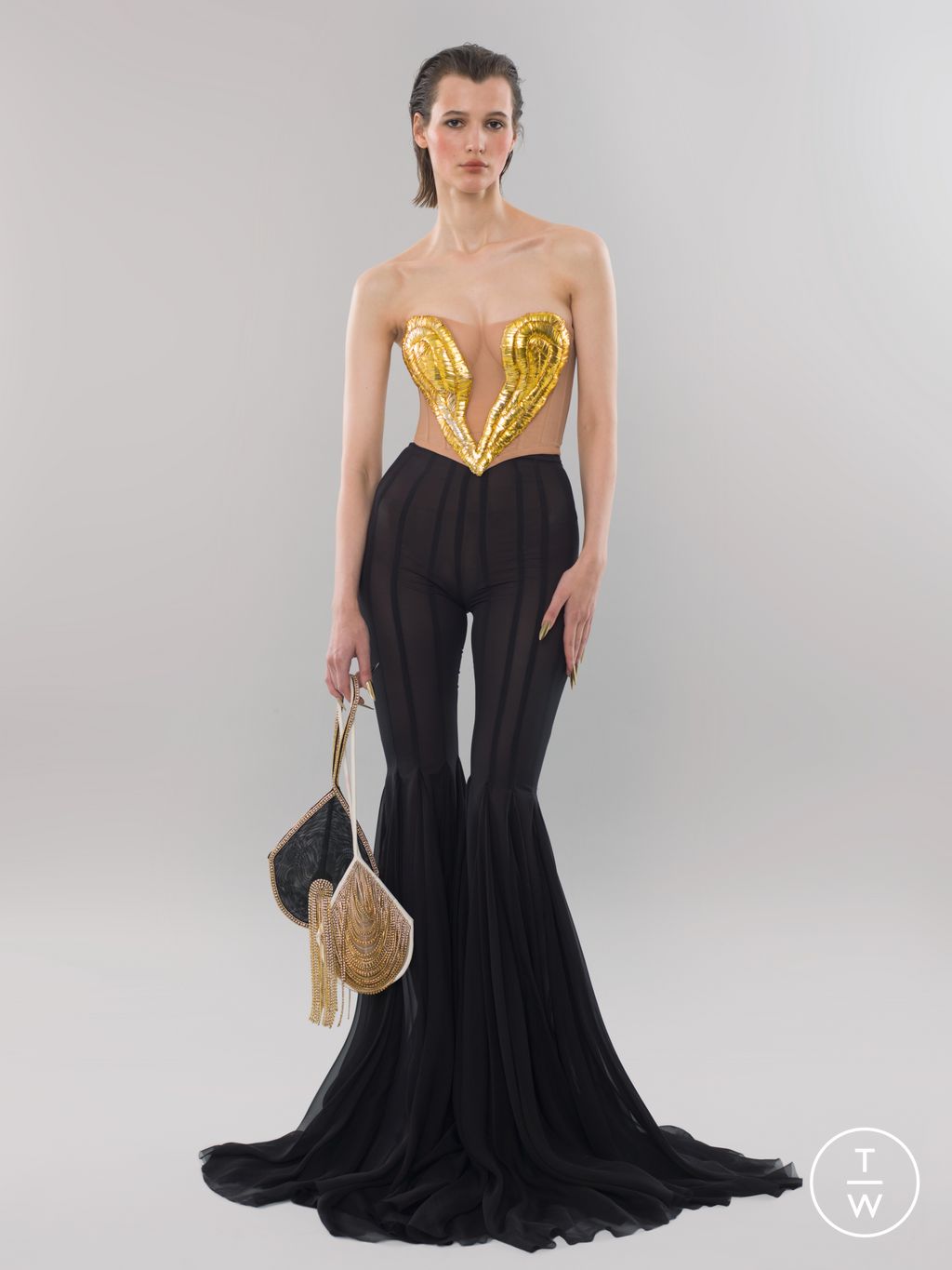 Fashion Week Paris Spring/Summer 2023 look 9 from the Frolov collection couture