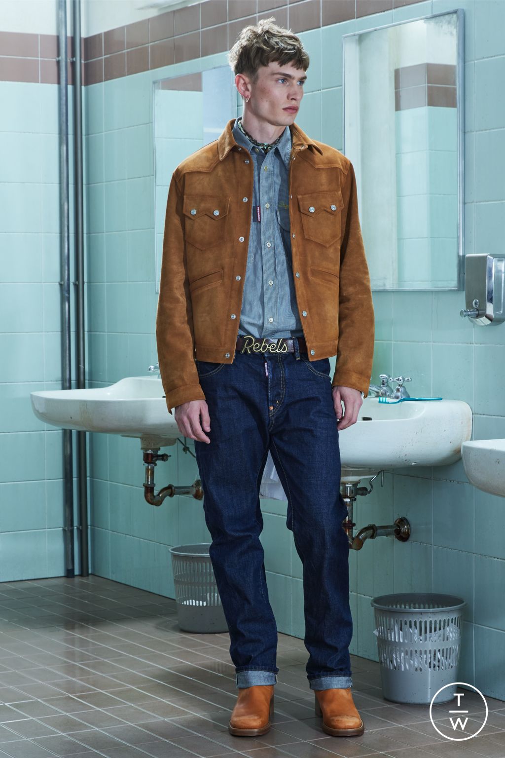 Fashion Week Milan Resort 2026 look 9 from the Dsquared2 collection menswear