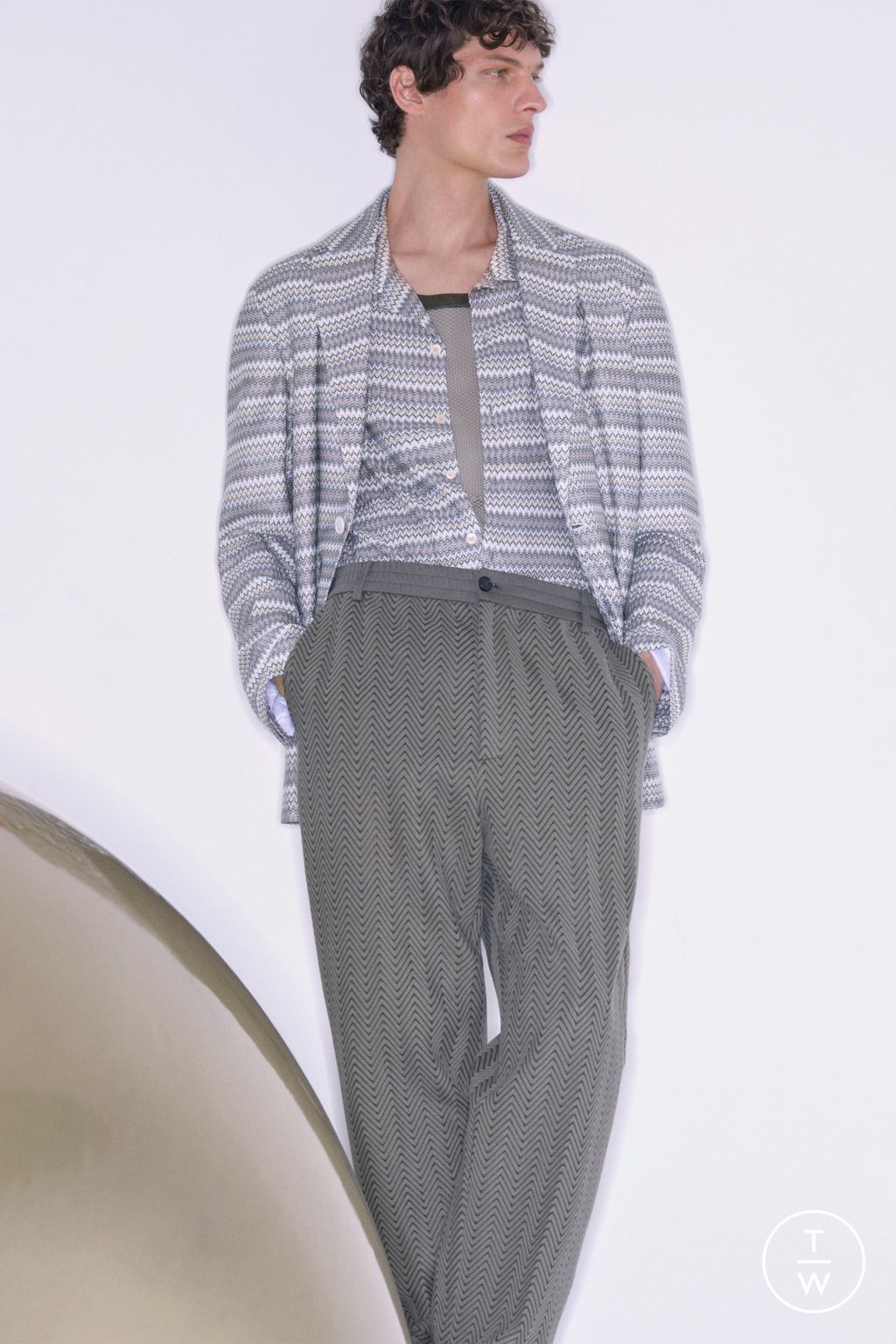 Fashion Week Milan Spring/Summer 2024 look 9 from the Missoni collection 男装