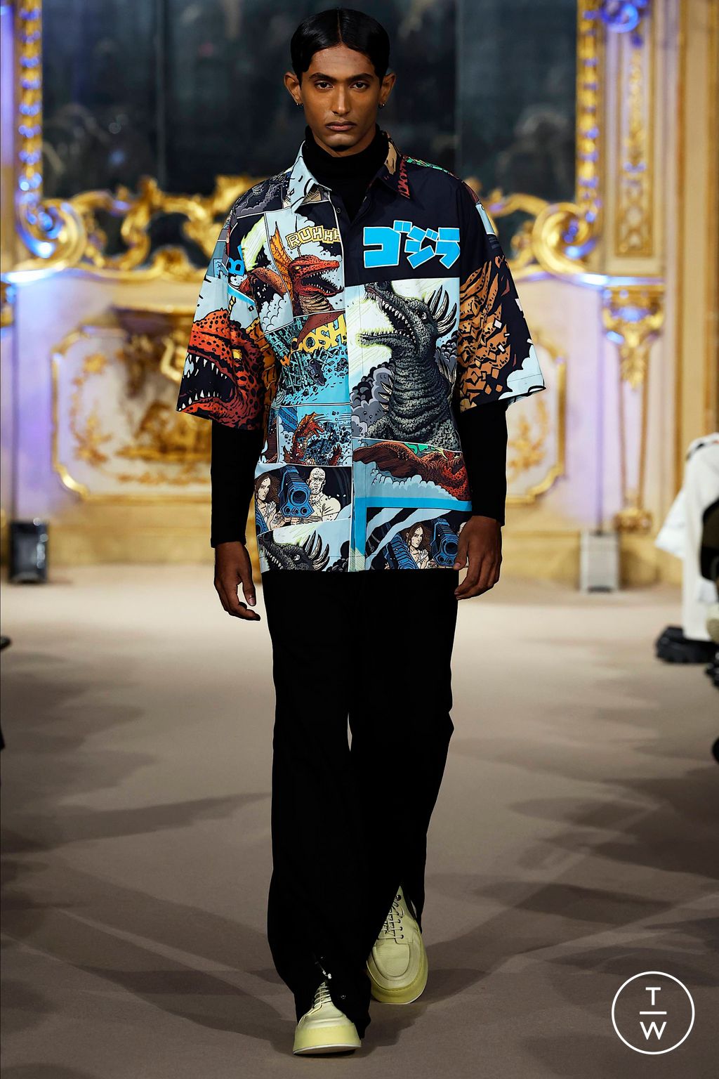 Fashion Week Milan Fall/Winter 2023 look 8 from the Dhruv-Kapoor collection menswear
