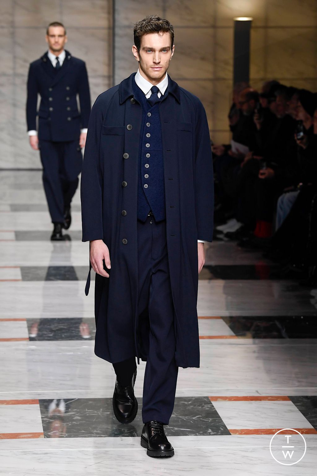 Fashion Week Milan Fall/Winter 2023 look 49 from the Giorgio Armani collection menswear