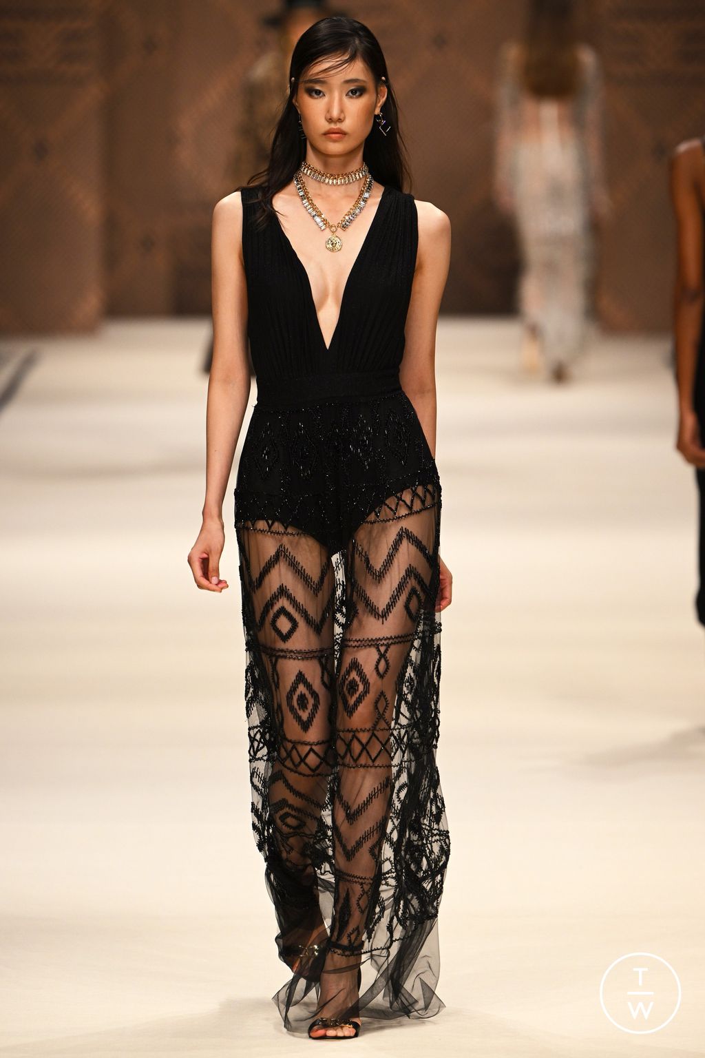 Fashion Week Milan Spring/Summer 2023 look 45 from the Elisabetta Franchi collection womenswear