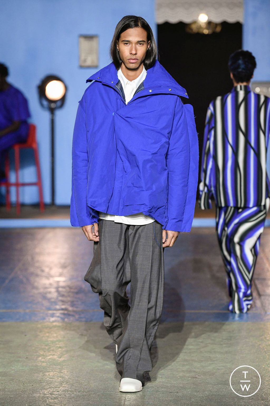 Fashion Week Paris Fall/Winter 2023 look 22 from the Bianca Saunders collection 男装
