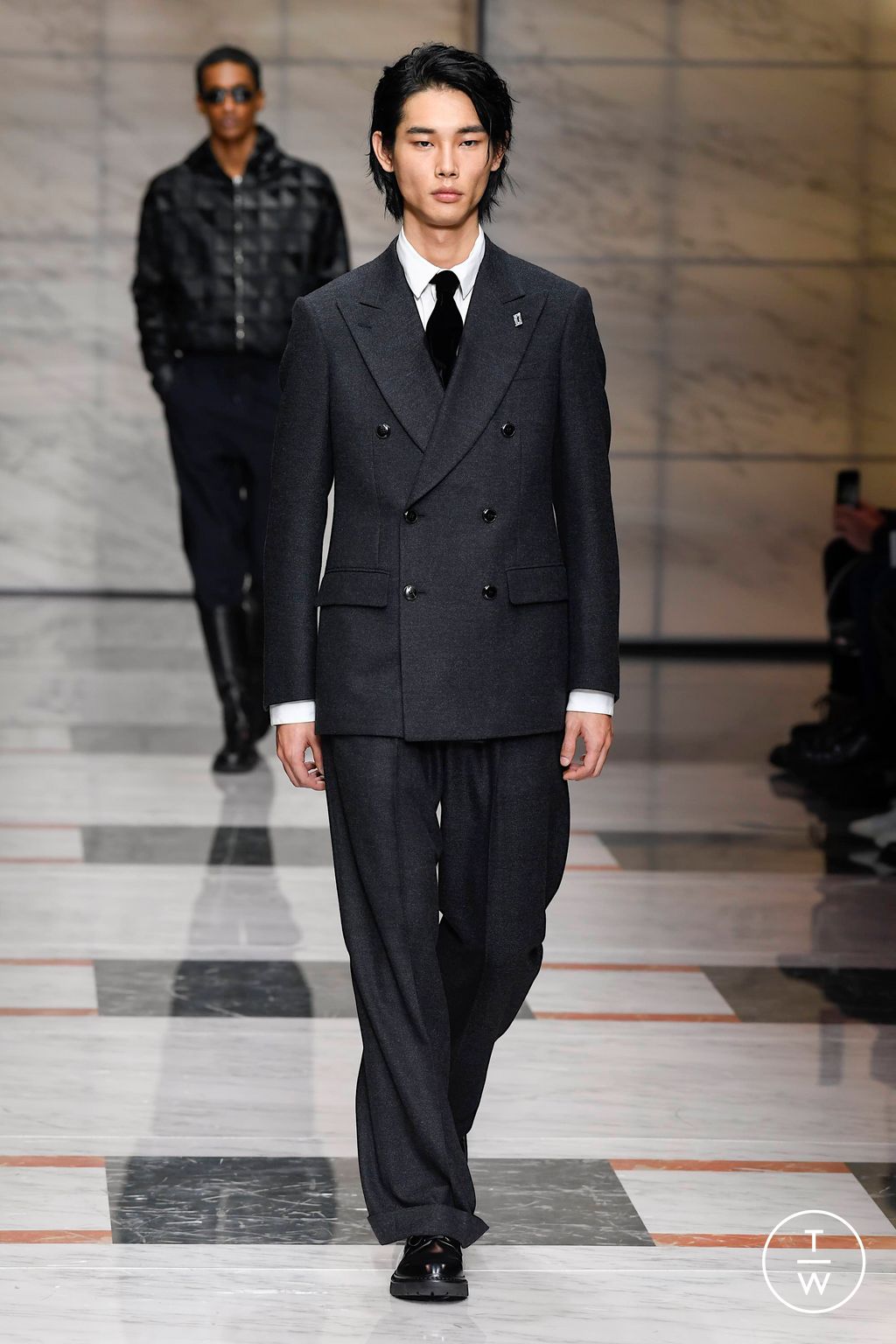 Fashion Week Milan Fall/Winter 2023 look 53 from the Giorgio Armani collection menswear