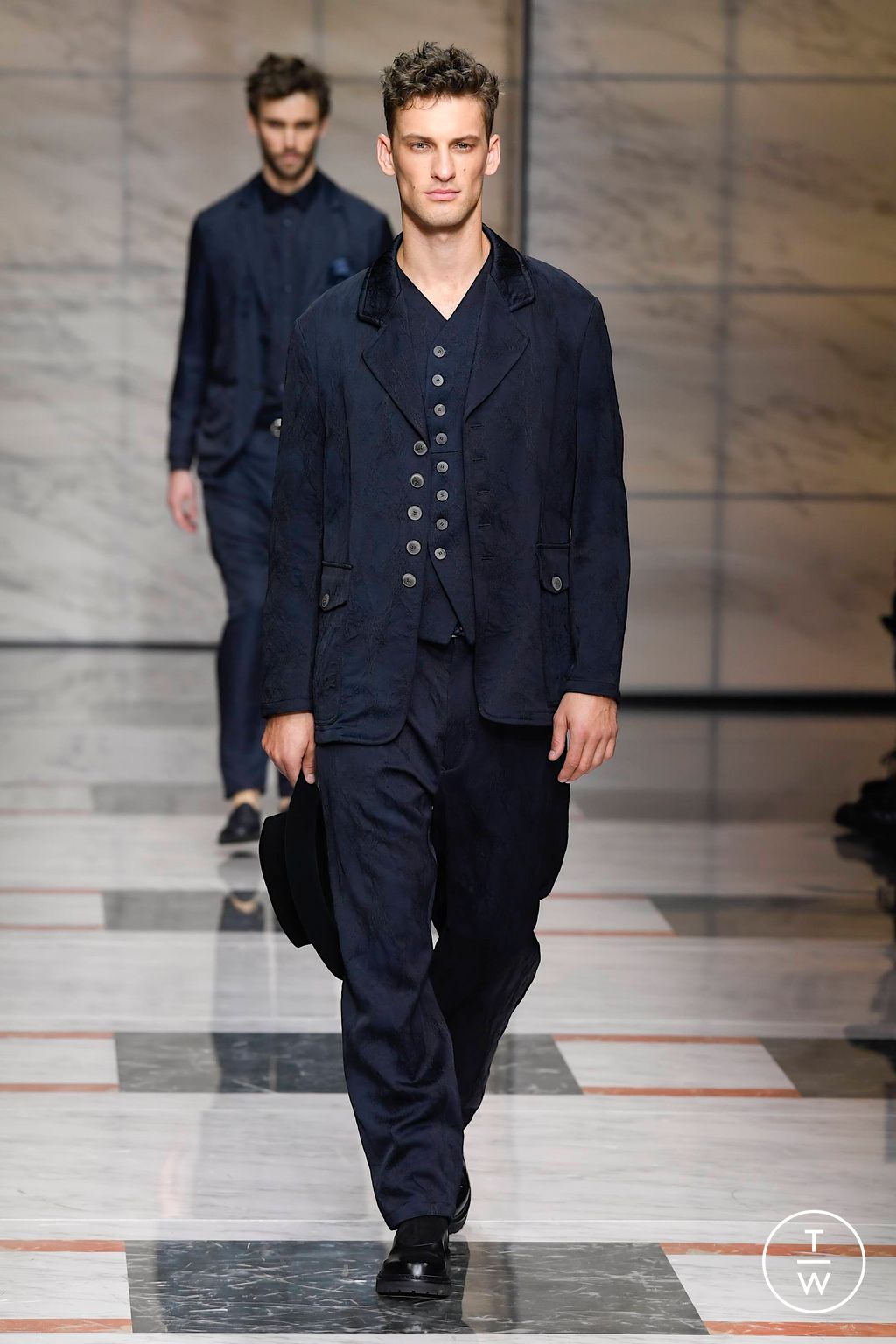 Fashion Week Milan Fall/Winter 2023 look 61 from the Giorgio Armani collection menswear