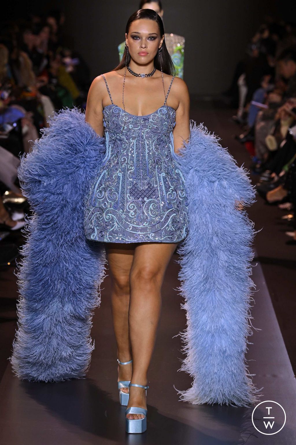 Fashion Week Paris Spring/Summer 2023 look 28 from the Georges Hobeika collection couture
