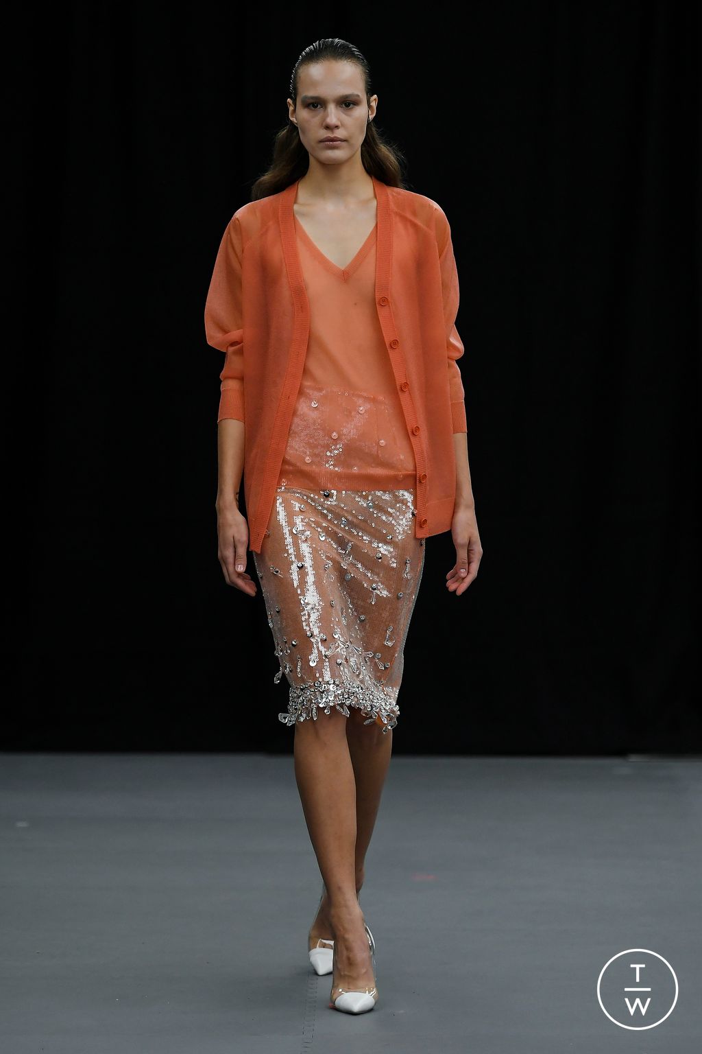 Fashion Week London Spring/Summer 2023 look 10 from the Huishan Zhang collection womenswear