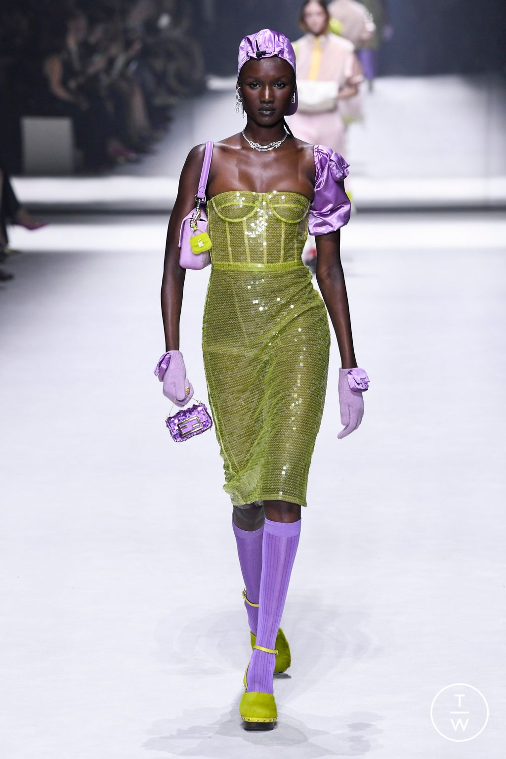 Fashion Week New York Resort 2023 look 12 from the Fendi collection womenswear