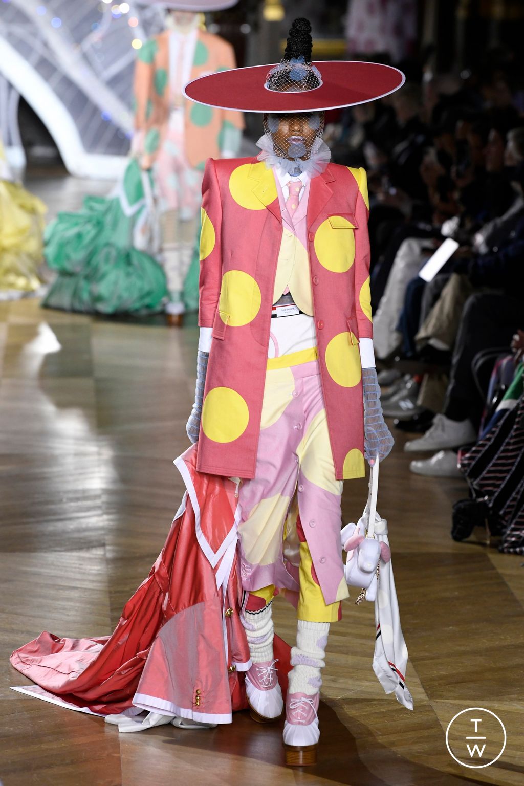 Fashion Week Paris Spring/Summer 2023 look 44 from the Thom Browne collection womenswear