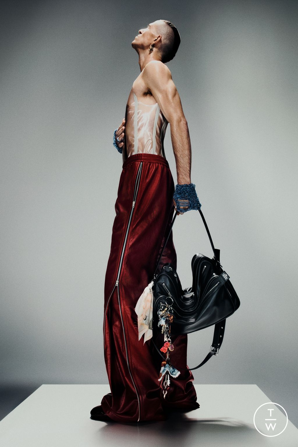 Fashion Week Paris Spring/Summer 2025 look 11 from the Acne Studios collection menswear