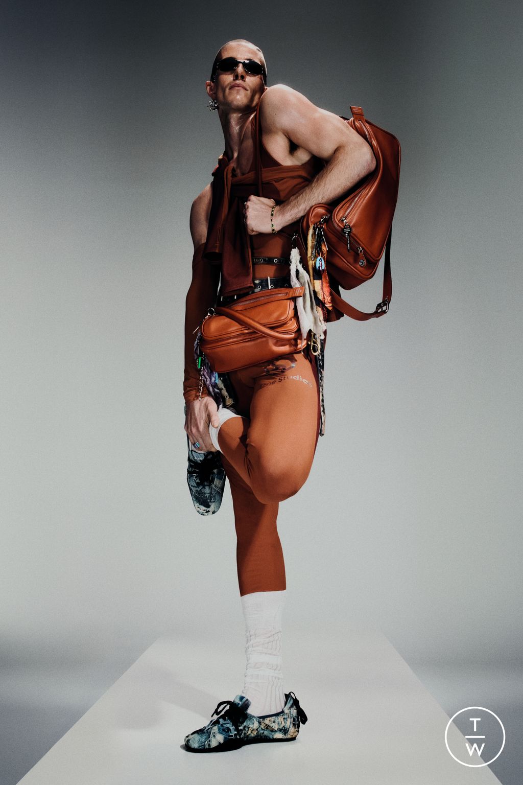 Fashion Week Paris Spring/Summer 2025 look 14 from the Acne Studios collection menswear