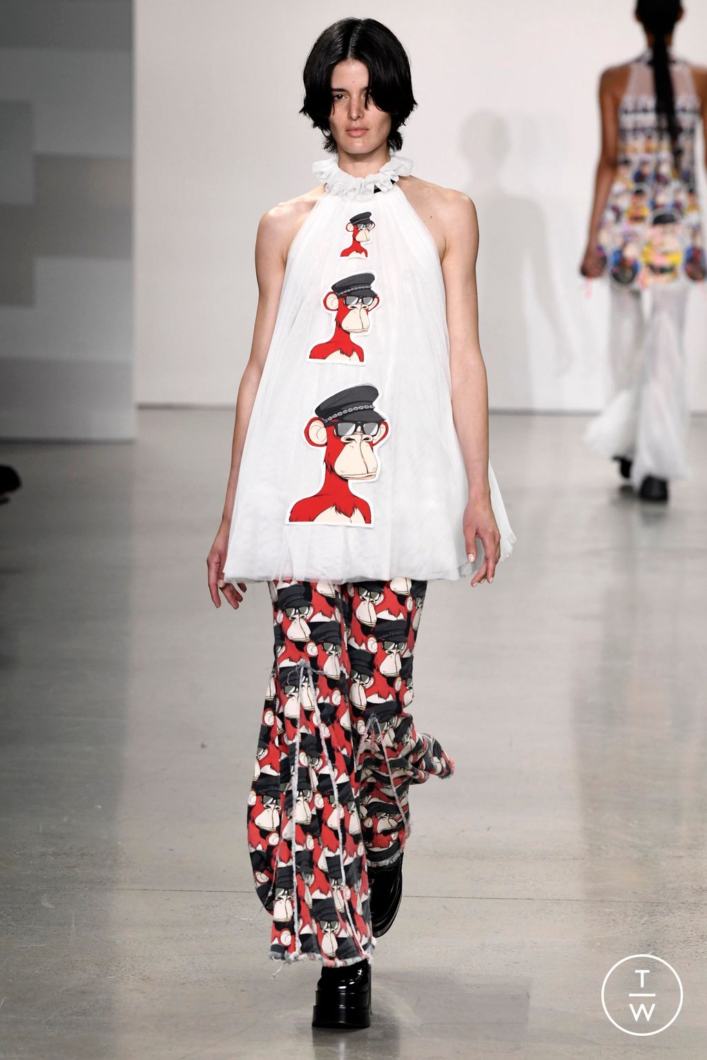 Fashion Week New York Spring/Summer 2023 look 47 from the Vivienne Tam collection 女装