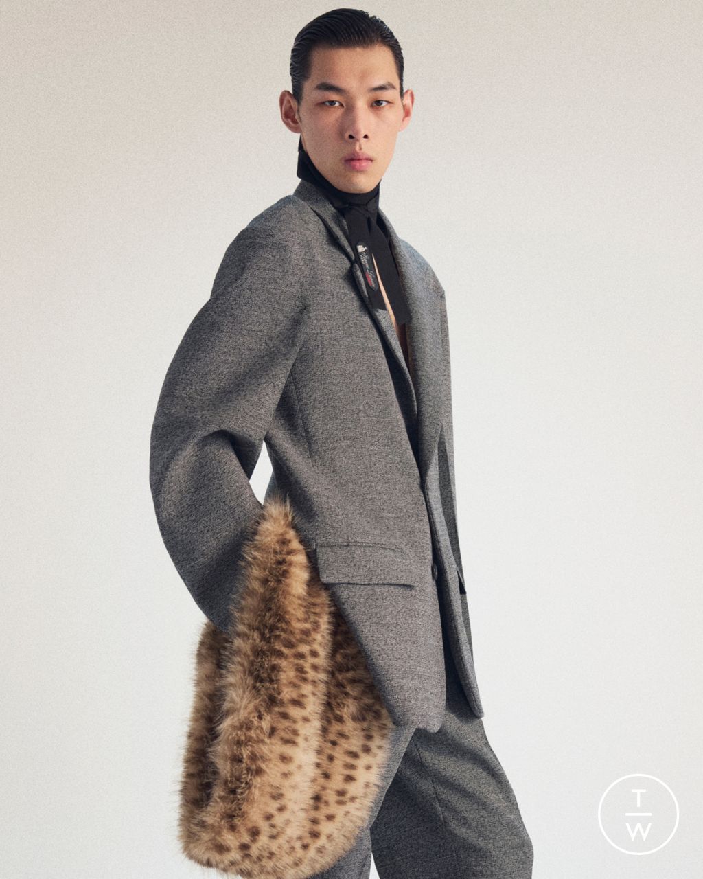 Fashion Week Paris Fall/Winter 2026 look 6 de la collection Lanvin menswear