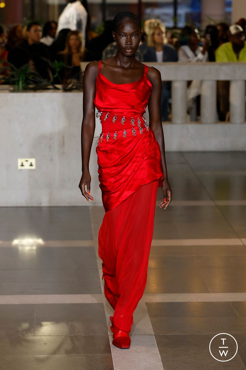 Fashion Week London Spring/Summer 2024 look 4 from the Ahluwalia collection womenswear