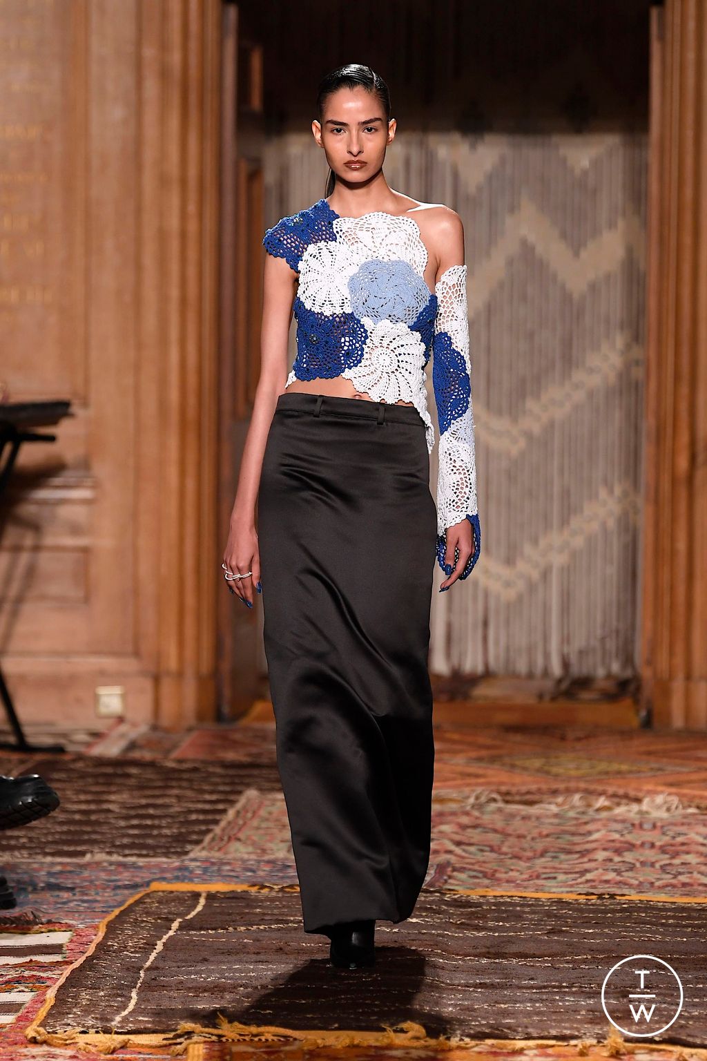 Fashion Week London Spring-Summer 2025 look 1 from the Ahluwalia collection womenswear