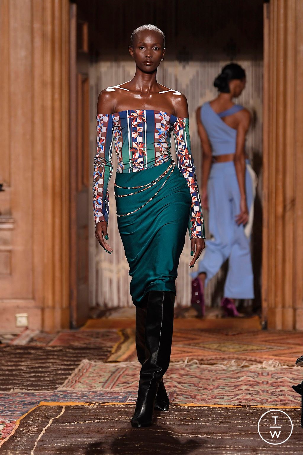 Fashion Week London Spring-Summer 2025 look 8 from the Ahluwalia collection womenswear