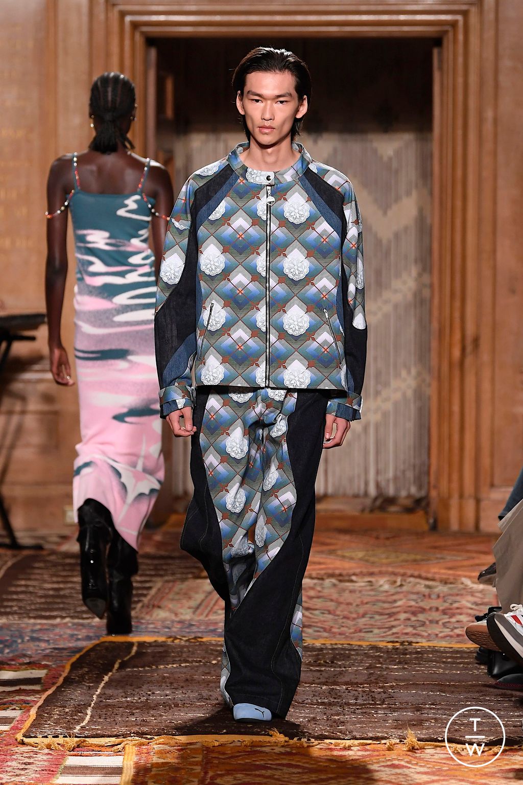 Fashion Week London Spring-Summer 2025 look 22 from the Ahluwalia collection womenswear