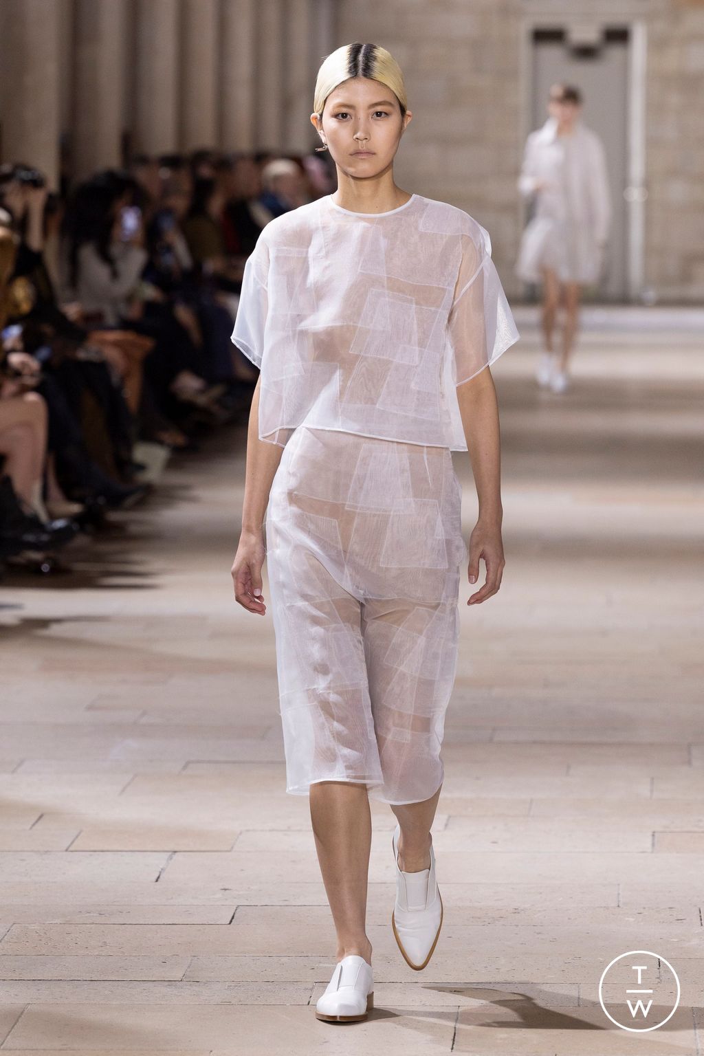 Fashion Week Paris Spring/Summer 2025 look 22 from the Akris collection womenswear