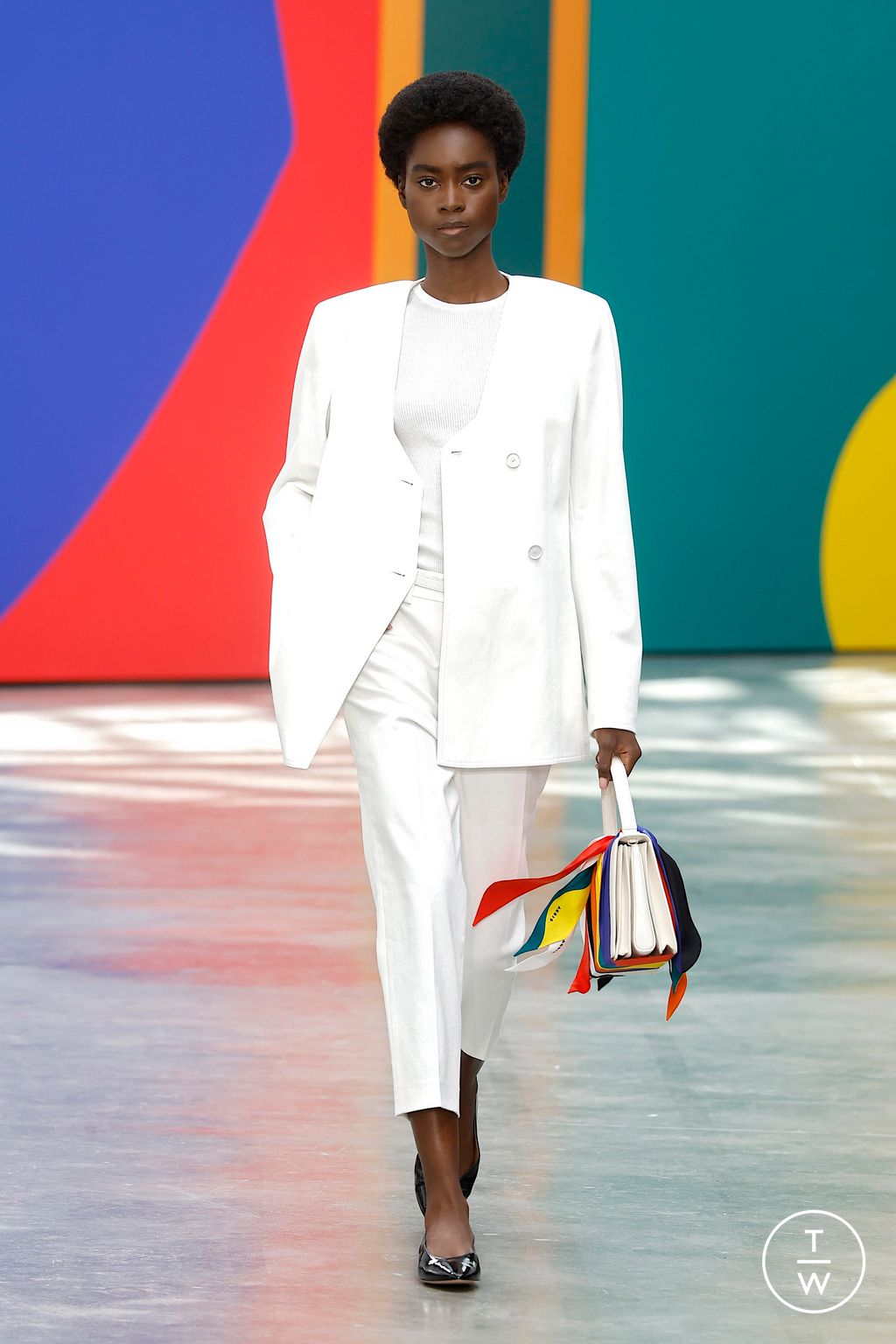 Fashion Week Paris Spring/Summer 2026 look 30 from the Akris collection womenswear