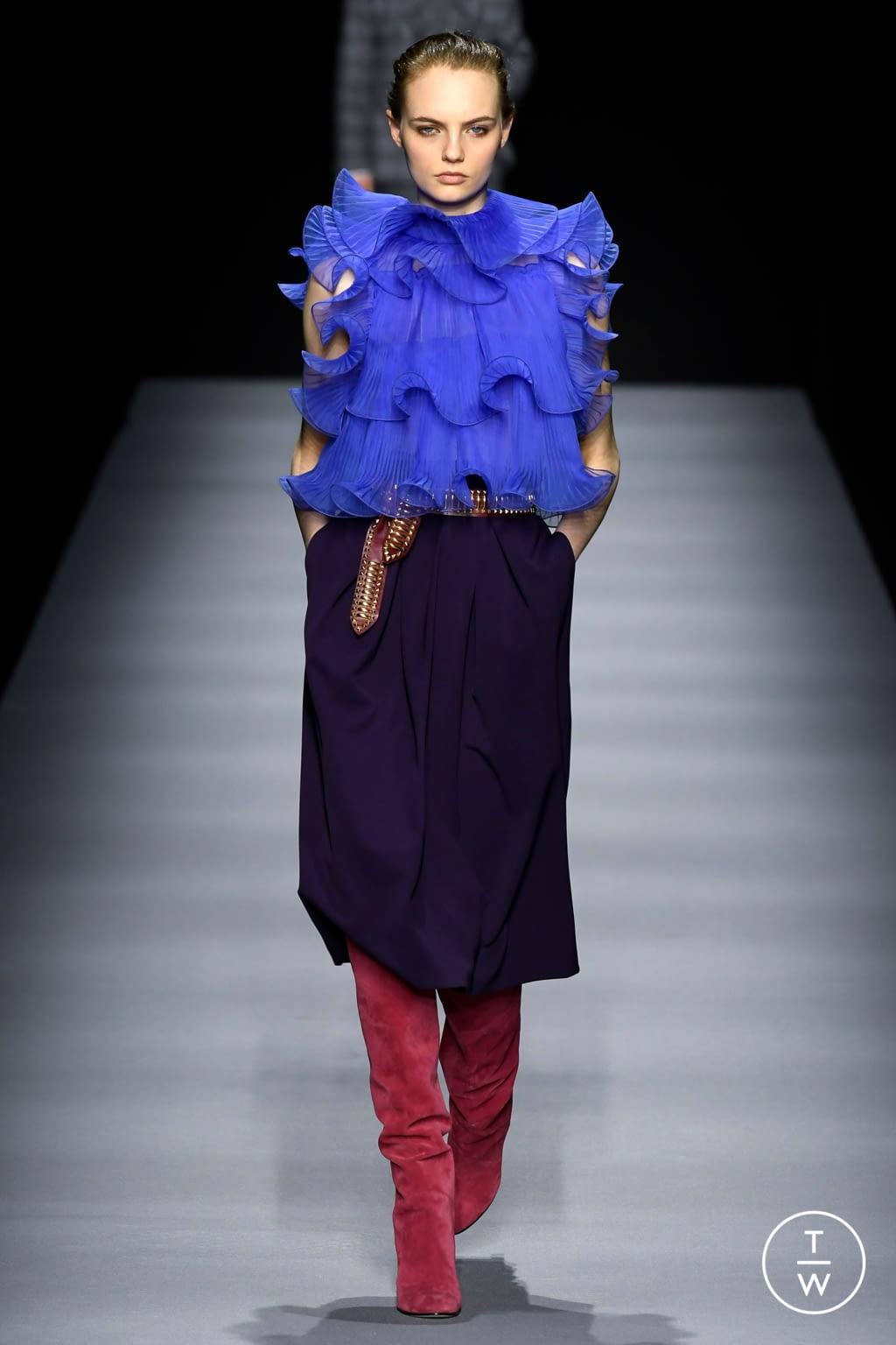Fashion Week Milan Fall/Winter 2020 look 18 from the Alberta Ferretti collection womenswear