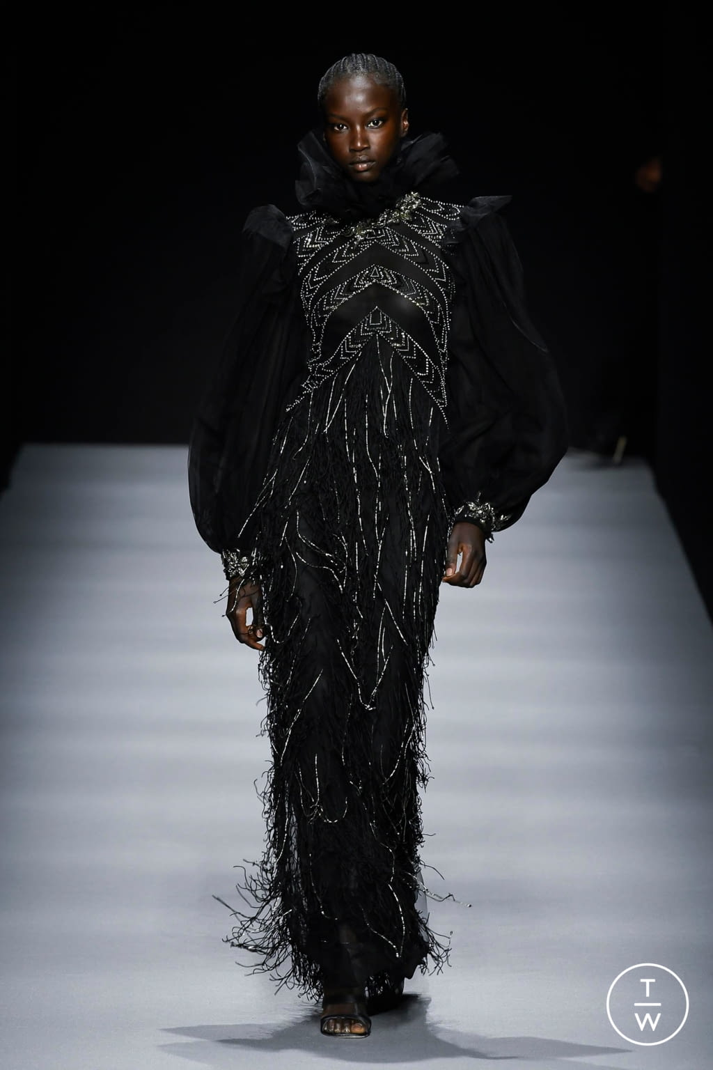 Fashion Week Milan Fall/Winter 2020 look 46 from the Alberta Ferretti collection womenswear