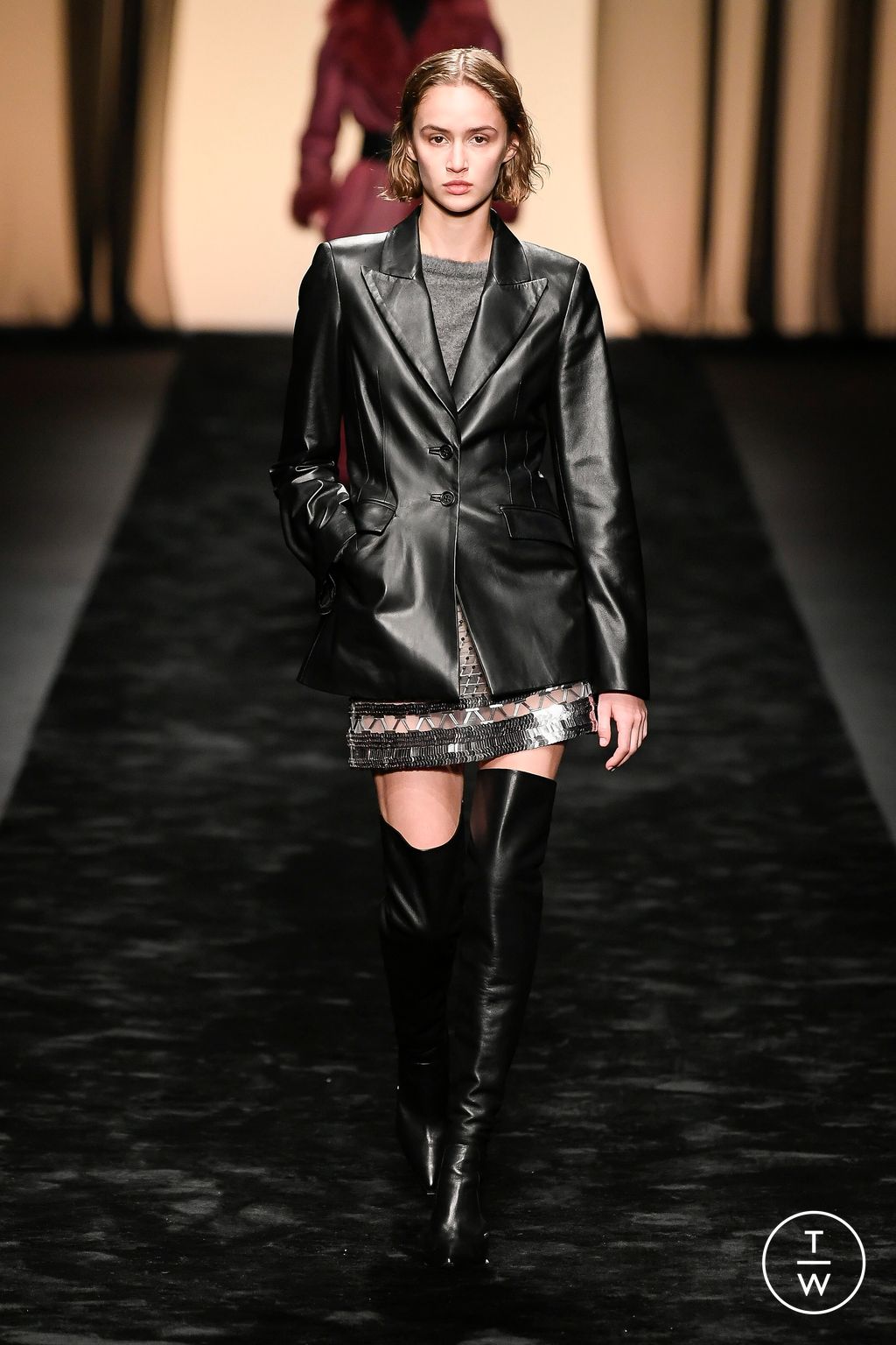 Fashion Week Milan Fall/Winter 2023 look 7 from the Alberta Ferretti collection womenswear