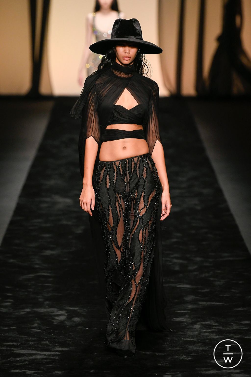 Fashion Week Milan Fall/Winter 2023 look 50 from the Alberta Ferretti collection womenswear