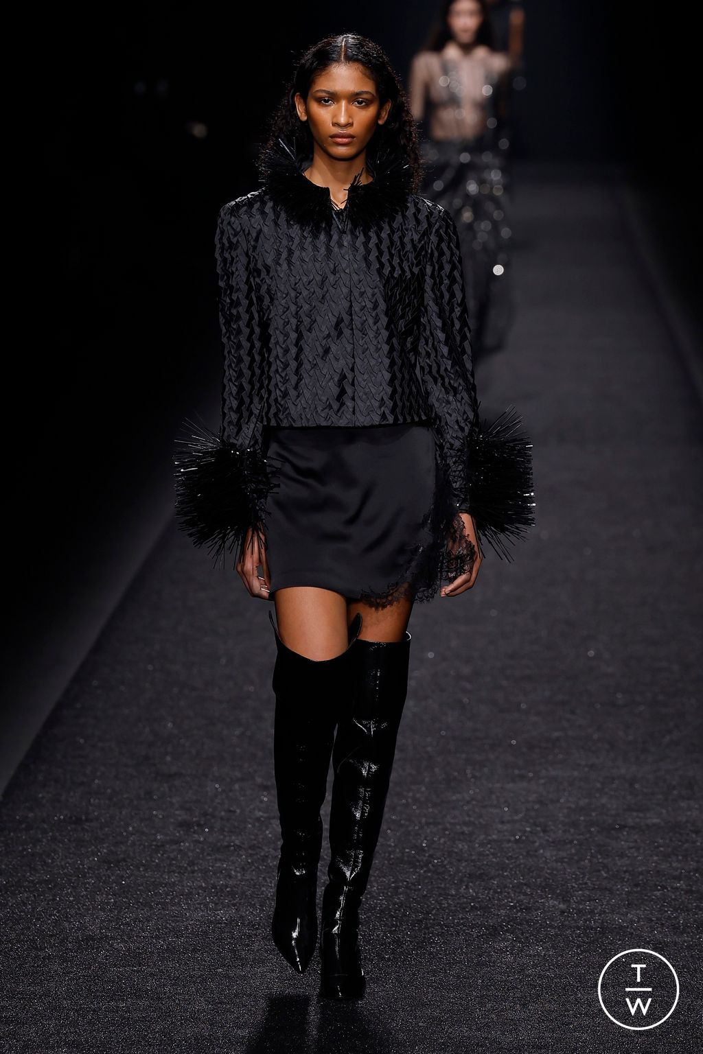 Fashion Week Milan Fall/Winter 2024 look 44 from the Alberta Ferretti collection womenswear