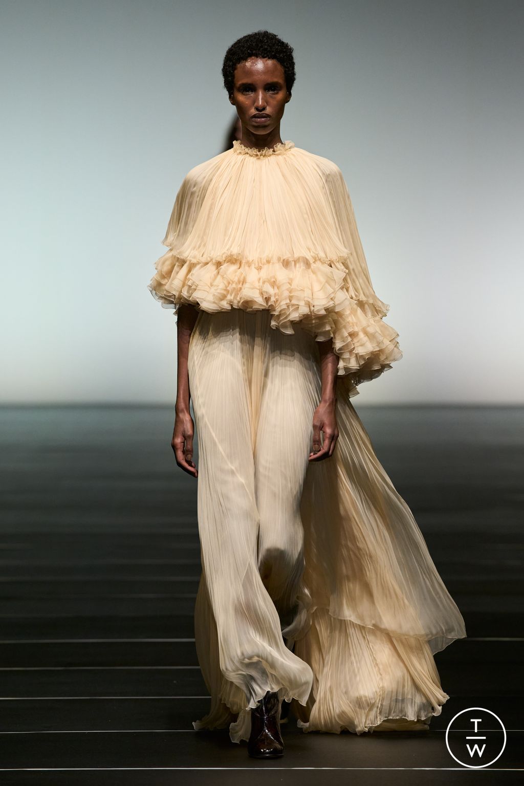 Fashion Week Milan Fall/Winter 2026 look 10 from the Alberta Ferretti collection womenswear