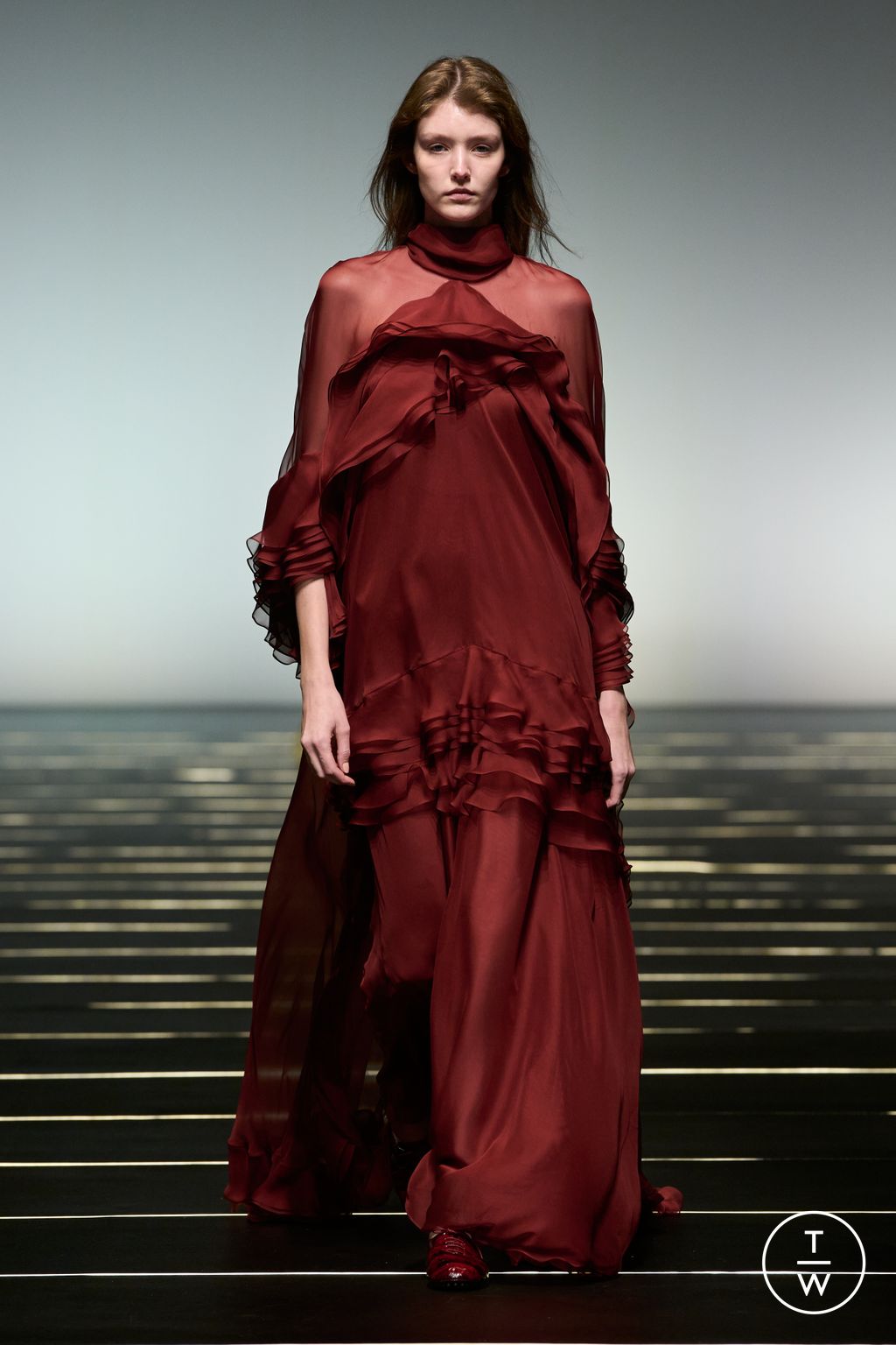 Fashion Week Milan Fall/Winter 2026 look 20 from the Alberta Ferretti collection 女装